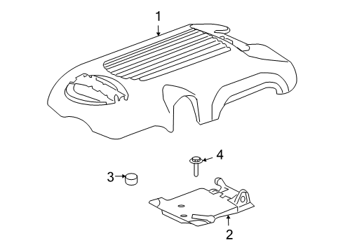 2005 Hummer H2 Engine Appearance Cover Diagram