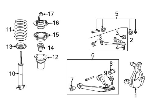 2011 Chevy Silverado 1500 Stud Kit,Front Lower Control Arm Ball Diagram for 19256481