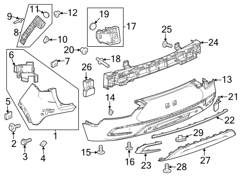 2024 Buick Encore GX Bumper & Components - Rear Diagram