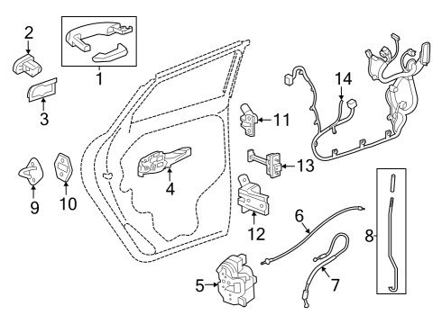 2021 Chevy Equinox Rear Door Diagram