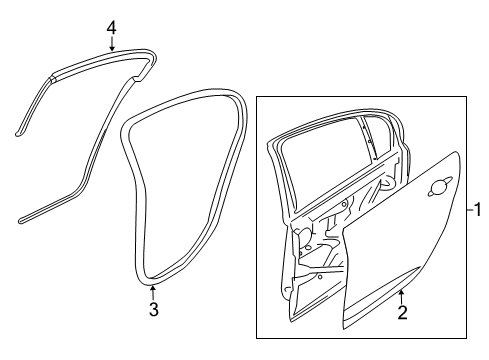 2015 Chevy Caprice Rear Door, Body Diagram