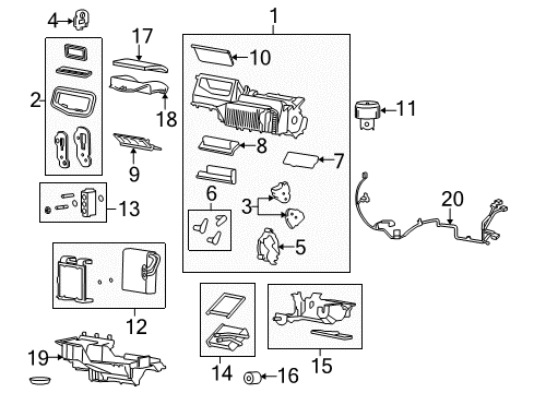 2007 Chevy Cobalt HVAC Case Diagram