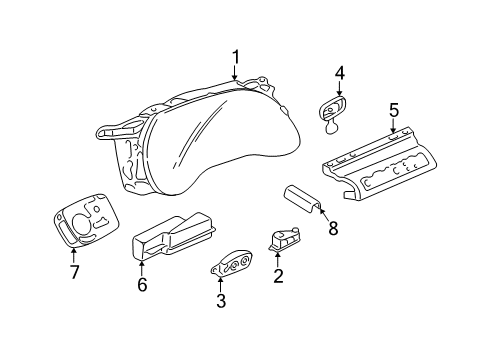 2003 Cadillac DeVille Switch Assembly, Headlamp Auto Control *Black Diagram for 25680172