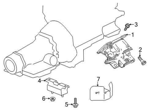 2020 Chevy Silverado 2500 HD Engine & Trans Mounting Diagram 2 - Thumbnail