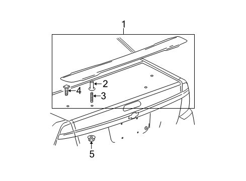 2007 Chevy Malibu Trunk Lid - Spoiler Diagram