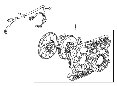 2018 Buick Regal Sportback Harness Assembly, Engine Coolant Fan Wiring Diagram for 39119074