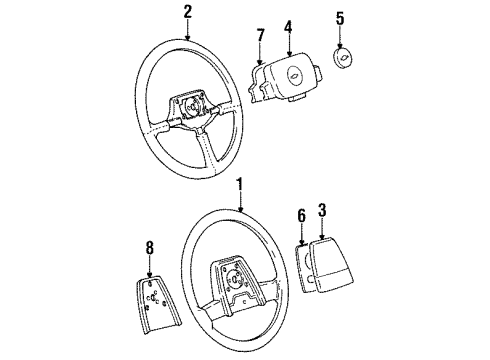 1990 Chevy Lumina Steering Wheel Assembly *Sapphire V/D Diagram for 17990916