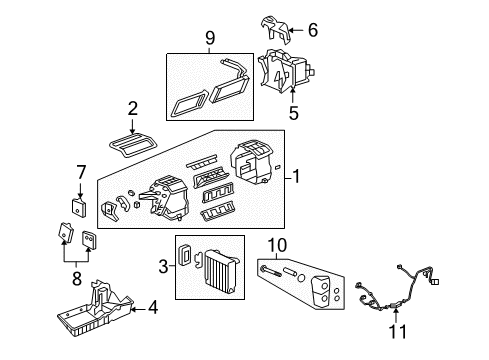 2009 Saturn Sky HVAC Case Diagram