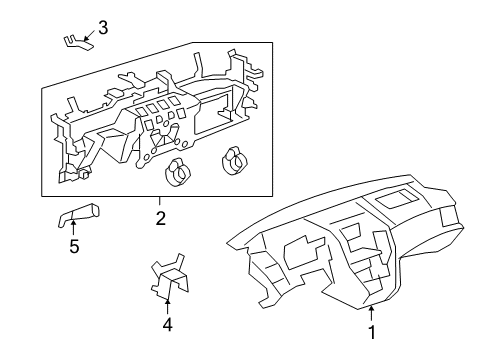 2011 Cadillac CTS Cluster & Switches, Instrument Panel Diagram 3 - Thumbnail