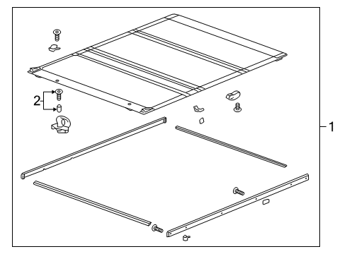 2021 Chevy Silverado 1500 Exterior Trim - Pick Up Box Diagram 2 - Thumbnail