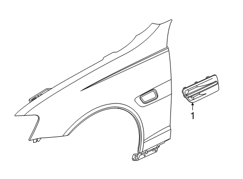 2015 Chevy Caprice Exterior Trim - Fender Diagram