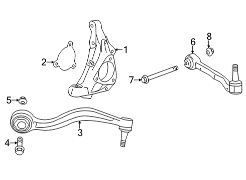 2024 Cadillac CT4 Front Suspension Components Diagram 2 - Thumbnail