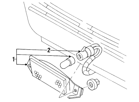 1993 Oldsmobile 98 Lamp Assembly, Rear Side Marker, Left Diagram for 5975709