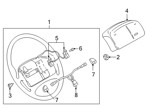 2001 Chevy Impala Cable Assembly, Cruise Control Module Diagram for 12571228