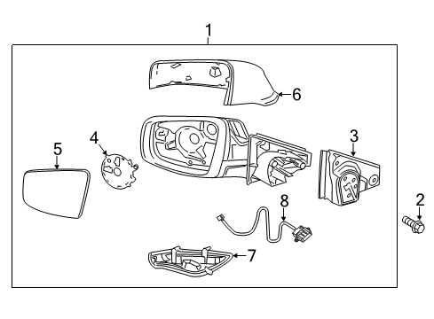 2015 Buick LaCrosse Outside Mirrors Diagram