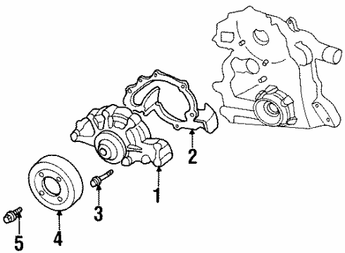 1998 Buick LeSabre Cooling System, Radiator, Water Pump, Cooling Fan Diagram 1 - Thumbnail