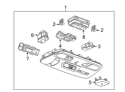 2024 Chevy Camaro Overhead Console Diagram