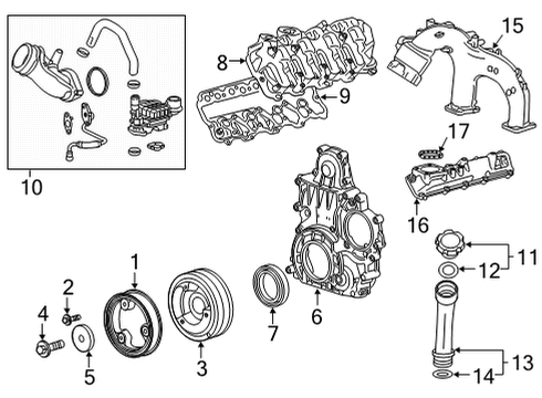 2024 GMC Sierra 2500 HD Engine Parts Diagram 2 - Thumbnail