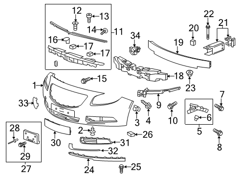 2017 Buick Regal Front Bumper Diagram 2 - Thumbnail