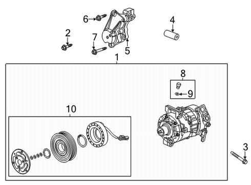 2023 Cadillac CT4 Condenser, Compressor & Lines Diagram 5 - Thumbnail