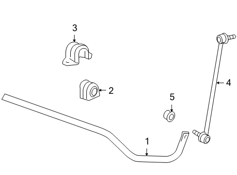 2015 Chevy Camaro Stabilizer Bar & Components - Front Diagram