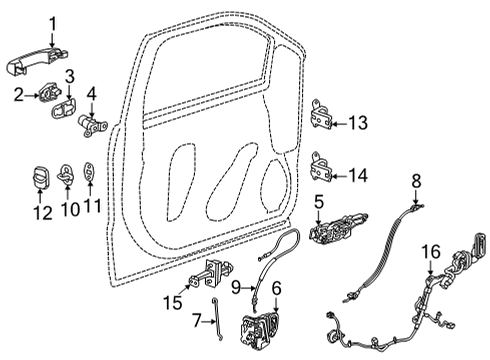 2022 Chevy Tahoe Front Door, Electrical Diagram 3 - Thumbnail