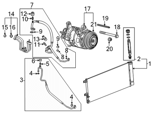 2024 Chevy Silverado 2500 HD Condenser, Compressor & Lines Diagram 2 - Thumbnail