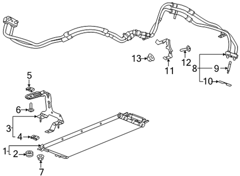 2021 Cadillac CT5 NUT,TRANS FLUID AUX CLR BRKT Diagram for 11548584