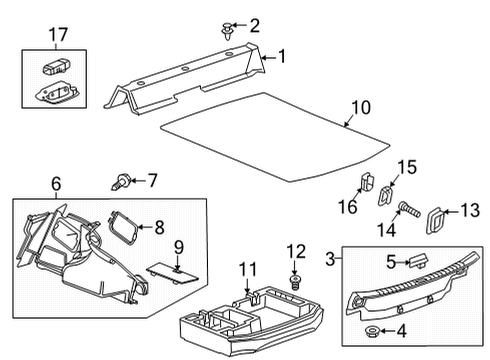 2021 Cadillac CT4 Trim, R/Cmpt Flr Pnl *Black Diagram for 84784962