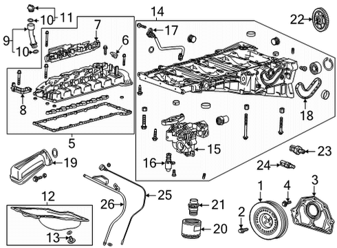 2020 GMC Sierra 1500 Indicator Assembly, Oil Lvl Diagram for 55512752