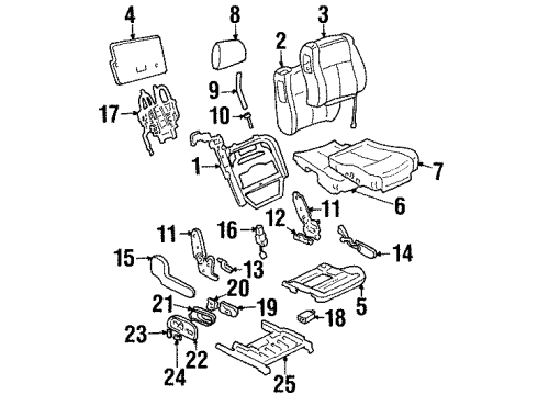 2003 Oldsmobile Aurora Cover Asm,Passenger Seat Cushion *Gray Diagram for 88949165