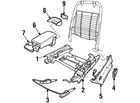 2003 Pontiac Grand Prix Seats & Track Components Diagram