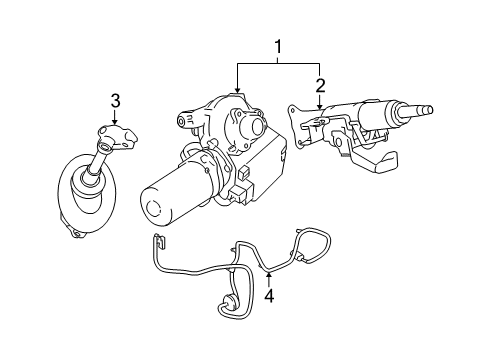 2009 Pontiac G5 Steering Column & Wheel, Steering Gear & Linkage Diagram 2 - Thumbnail