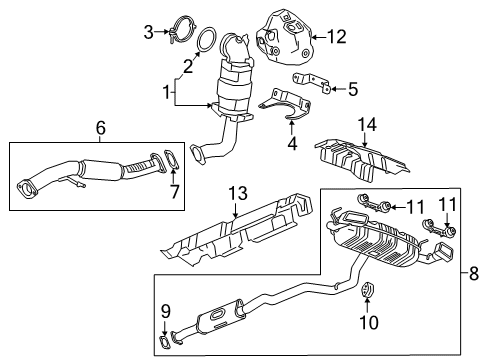 2023 Chevy Blazer MUFFLER ASM-EXH (W/ EXH PIPE) Diagram for 85154374