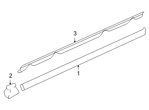 2001 Chevy Blazer Exterior Trim - Pillars, Rocker & Floor Diagram