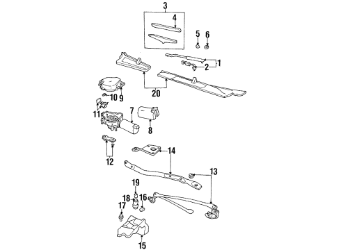 1999 Chevy Monte Carlo Wiper & Washer Components Diagram