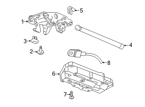 2020 Chevy Camaro Latch & Hardware Diagram