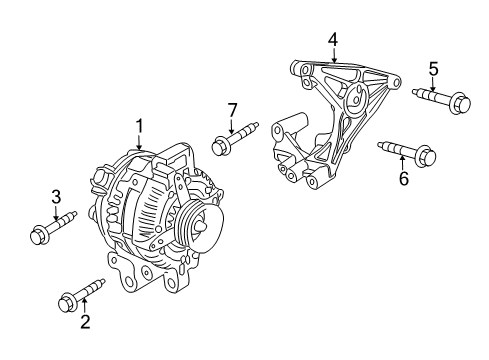 2016 Cadillac ATS Generator Assembly, . Diagram for 84542722