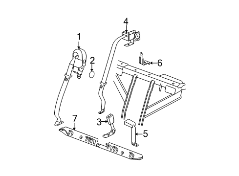 2011 Cadillac DTS Plug, Rear Seat Belt Bolt Hole (Retractor Side) *Vry Light Linen Diagram for 15893660