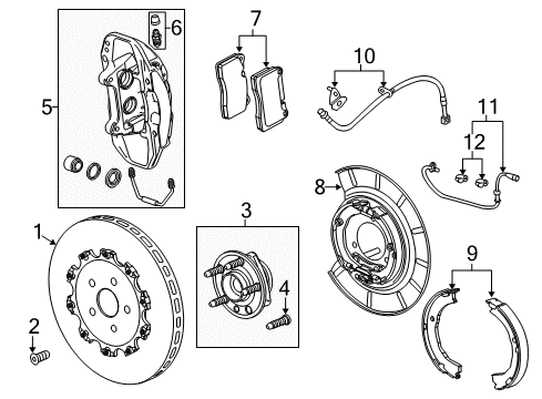 2015 Chevy Camaro Brake Components, Brakes Diagram 5 - Thumbnail