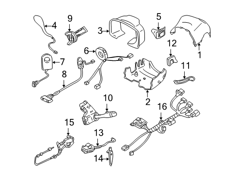 2004 Cadillac DeVille Lever Asm,Automatic Transmission Control Diagram for 26092330