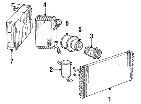 1986 GMC Jimmy Heater Core & Control Valve Diagram