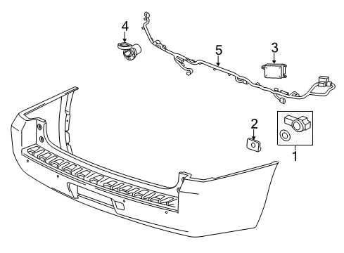 2019 Chevy Suburban Rear Bumper Diagram 2 - Thumbnail