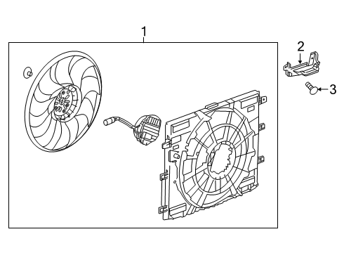 2019 Cadillac XT4 Cooling System, Radiator, Water Pump, Cooling Fan Diagram 2 - Thumbnail