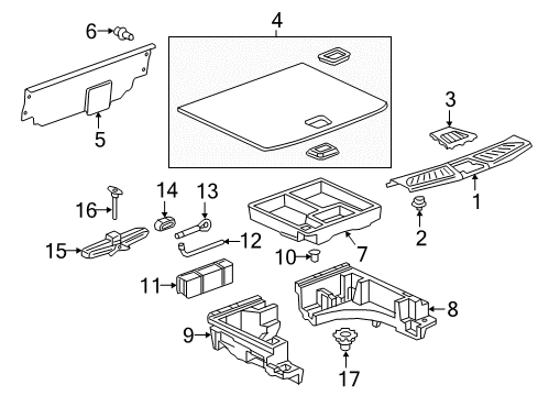 2017 Buick Envision Interior Trim - Rear Body Diagram