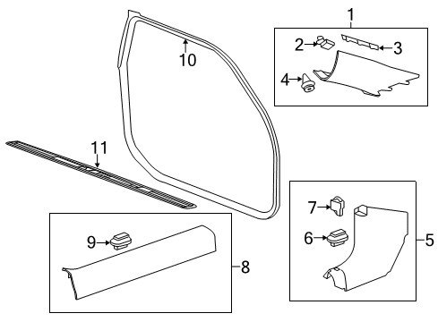 2014 Chevy Camaro Interior Trim - Pillars, Rocker & Floor Diagram 2 - Thumbnail