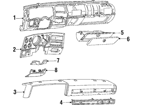 1986 GMC Jimmy Cover, Steering Column Lower Diagram for 6274970