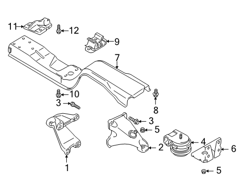 2003 Chevy Tracker Bracket,Engine Front Mounting,LH (On Esn) Diagram for 30026891