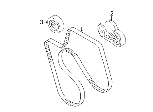 1999 Chevy Express 2500 Belts & Pulleys Diagram