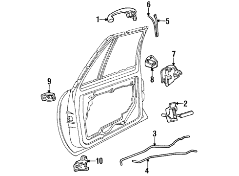 1995 Buick LeSabre Door & Components Diagram